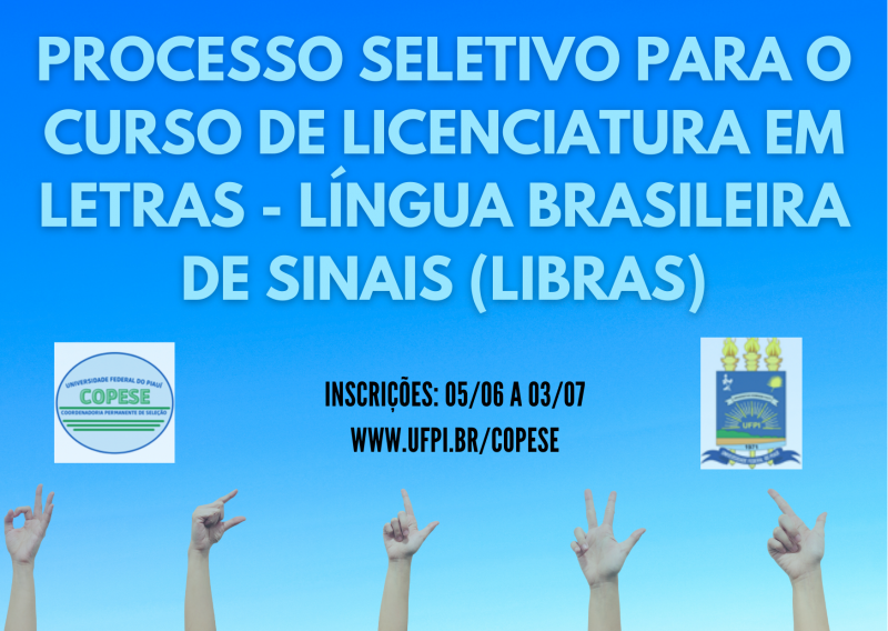 Processo Seletivo - Licenciatura em Letras LIBRAS - Edital 05/2023