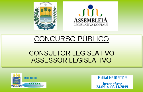 Concurso Público Assembleia Legislativa do Piauí - Edital 01/2019