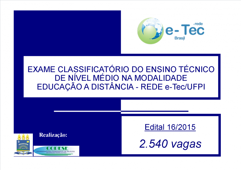 Exame Classificatório rede e-TEC 2015