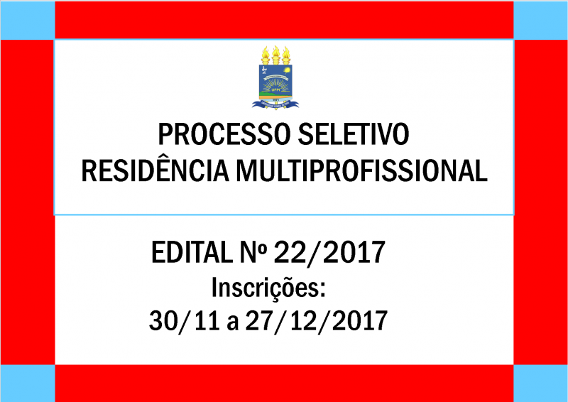 Processo Seletivo para Residência Multiprofissional - 4ª CHAMADA
