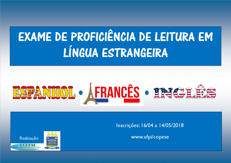 Exame de Proficiência de Leitura em Língua Estrangeira - EDITAL 04/2018