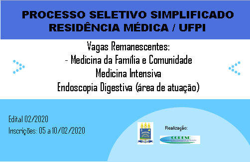 Processo Seletivo Simplificado - Residência Médica-Edital 02/2020